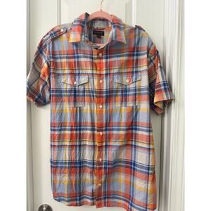 Banana Republic Men's Short Sleeve Button Down Shirt, XL